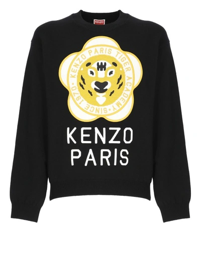 Shop Kenzo Tiger Academy Sweater In Black