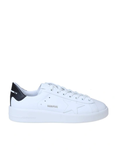 Shop Golden Goose Pure Star Sneakers In Leather In White
