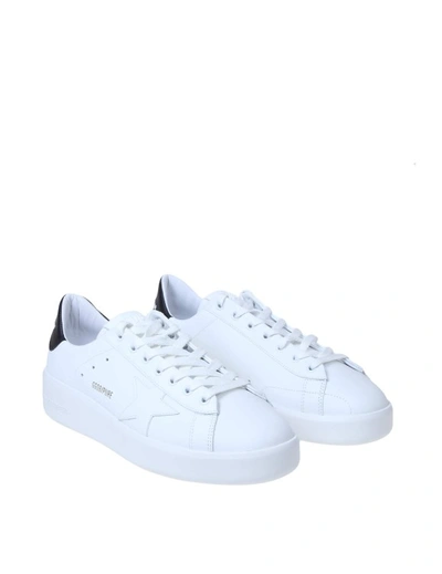 Shop Golden Goose Pure Star Sneakers In Leather In White