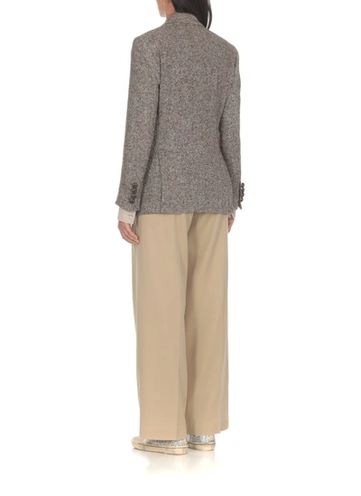 Golden Goose Diva Wool And Silk Blazer In Grey