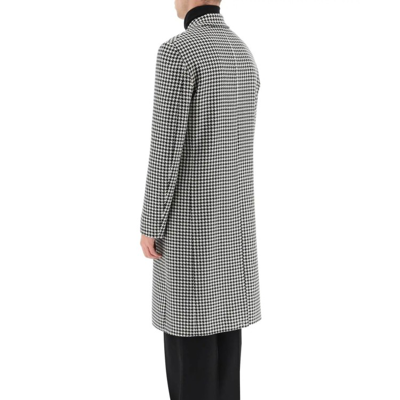 Shop Alexander Mcqueen Pied-de-poule Wool Coat In Grey