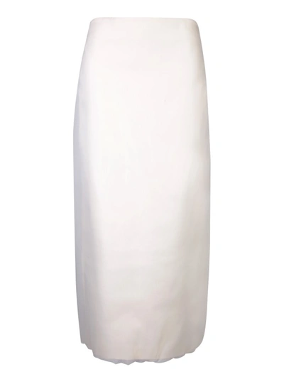 Shop Blanca Vita Silk Tulle Skirt In White