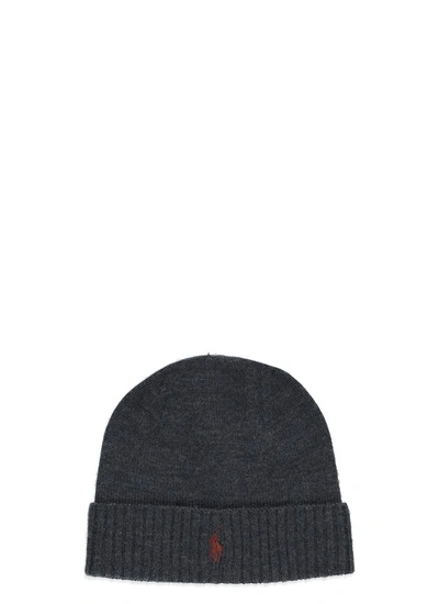 Shop Polo Ralph Lauren Pony Beanie Hat In Black
