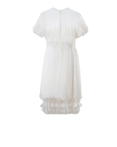 Shop Gemy Maalouf Full Voluminous 3d Laser-cut Dress - Short Dresses In White