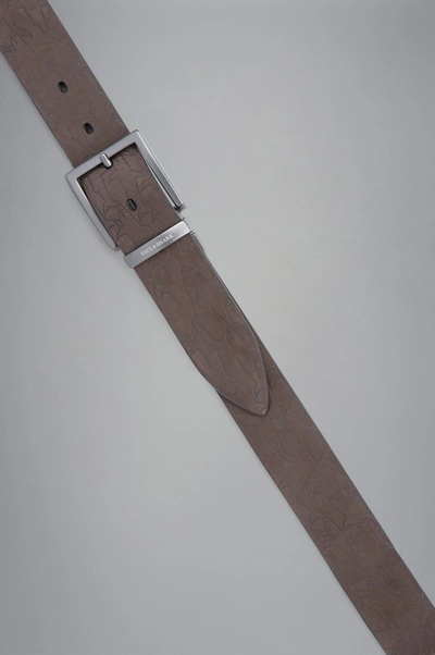 Shop Paul & Shark Reversible Leather Belt In Grey