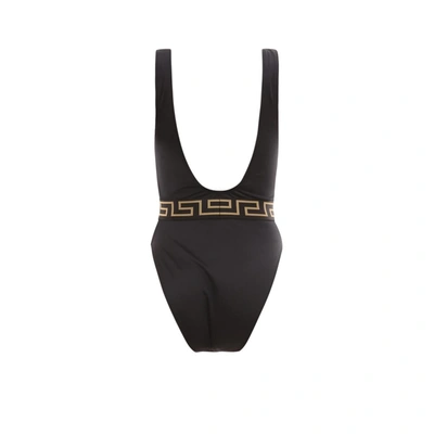 Shop Versace Swimsuit In Black