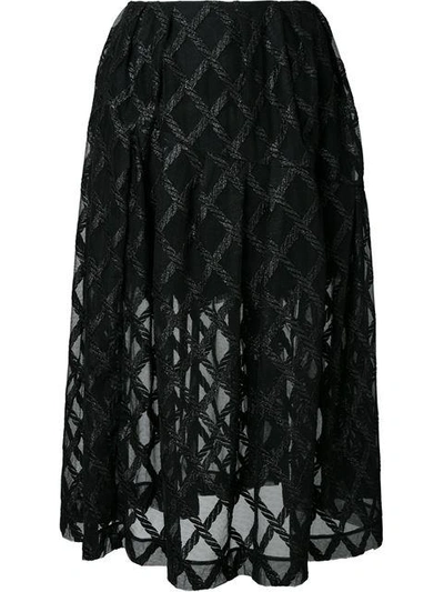 Simone Rocha Embroidered Semi-sheer Skirt | ModeSens