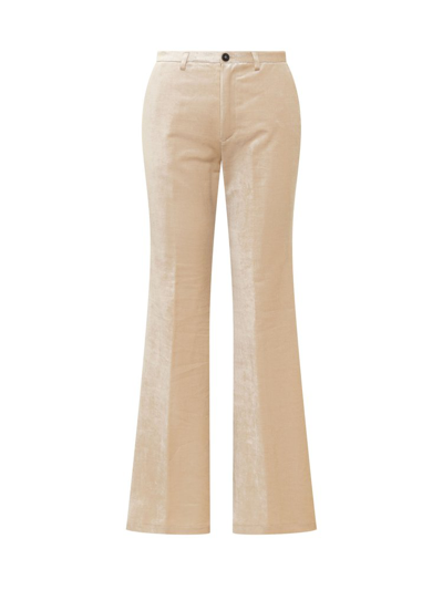 Shop Forte Forte High Waist Flared Trousers In White