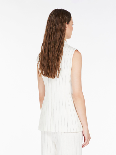 Shop Max Mara Maxmara Quebec Pinstriped Waistcoat