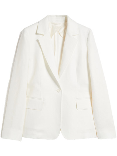 Shop Max Mara Maxmara Alpaca Linen Blazer