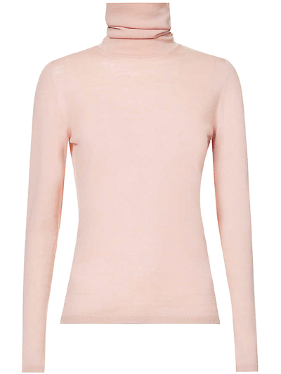 Shop Max Mara Maxmara Palos Turtleneck Jumper Pink