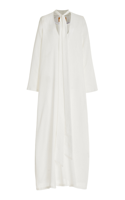 Shop Albus Lumen Hazel Cotton Maxi Dress In White