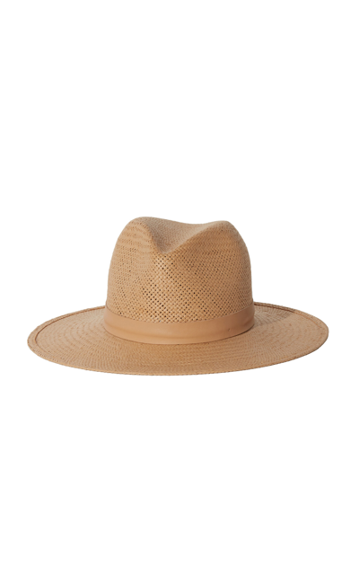 Shop Janessa Leone Simone Handwoven Hat In Tan