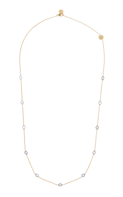 Harakh Haveli 18k White And Yellow Gold Diamond Necklace In Gold