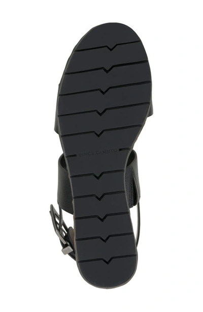 Vince Camuto Womens Leather Open Toe Wedge Sandals In Black