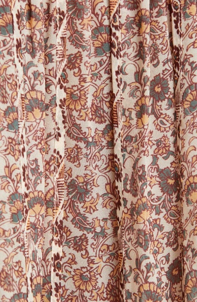 Shop Ulla Johnson Akil Floral Print Silk Top In Gardenia