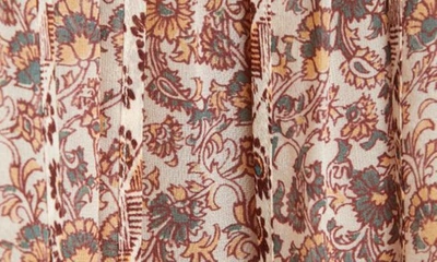 Ulla Johnson Akil Floral-print Ruffled Silk Blouse In Gardenia