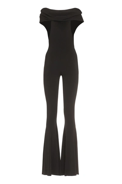 Shop The Andamane Techno Fabric Jumpsuit In Black