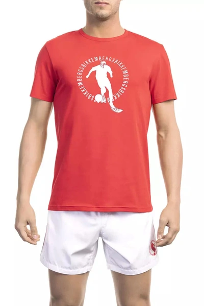 Shop Bikkembergs Cotton Men's T-shirt In Red