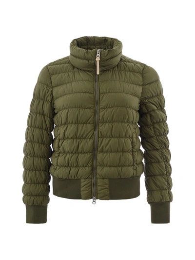Shop Woolrich Quilted Bomber Women's Jacket In Green