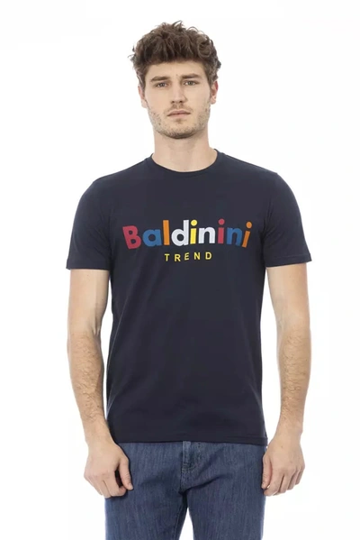 Shop Baldinini Trend Cotton Men's T-shirt In Blue
