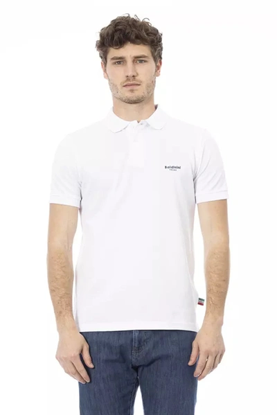 Shop Baldinini Trend Cotton Polo Men's Shirt In White