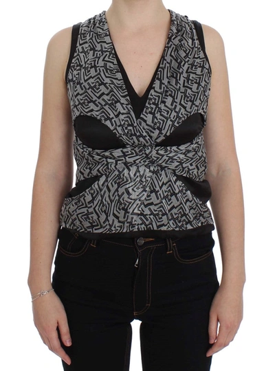 Shop Karl Lagerfeld Silk Blouse Women's Top In Grey