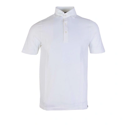 Shop Lardini Cotton Polo Men's Shirt In White