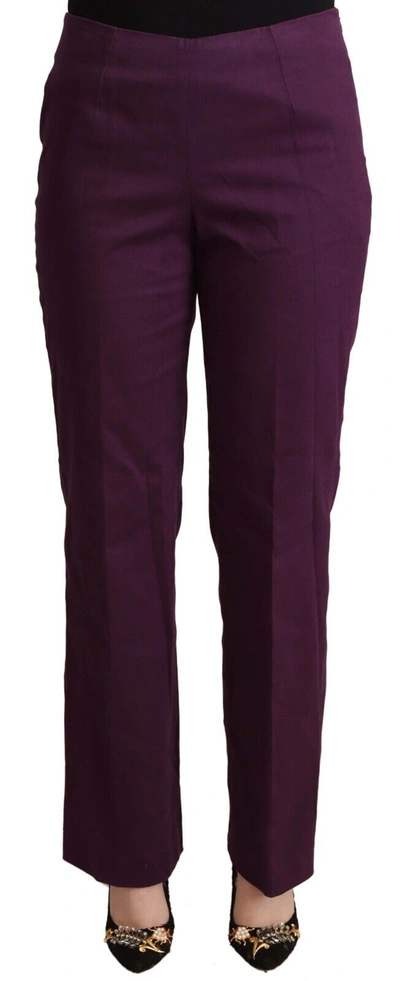 Shop Bencivenga High Waist Tape Casual Women's Pants In Purple