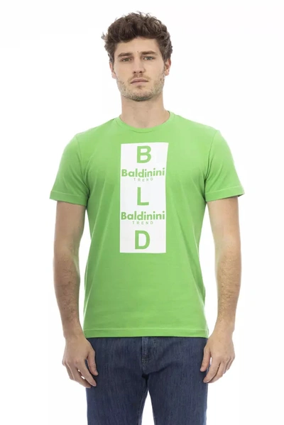 Shop Baldinini Trend Cotton Men's T-shirt In Green