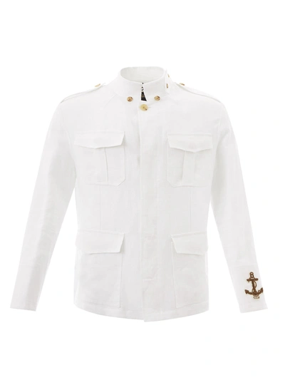 Shop Sealup Linen Saharan Men's Jacket In White