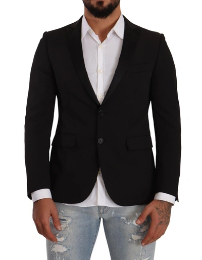 Shop Fradi Single Breasted Slim Fit Two Button Men's Blazer In Black
