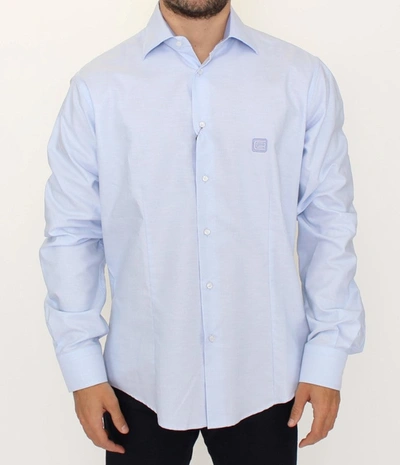 Shop Cavalli Cotton Men's Shirt In Blue