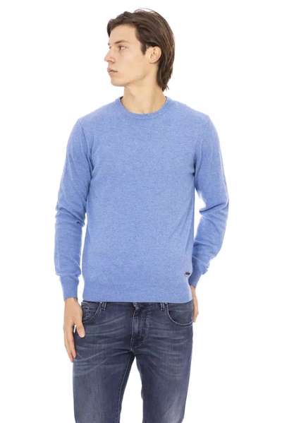 Shop Baldinini Trend Wool Men's Sweater In Blue