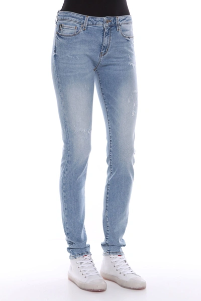 Shop Love Moschino Cotton Jeans & Women's Pant In Blue