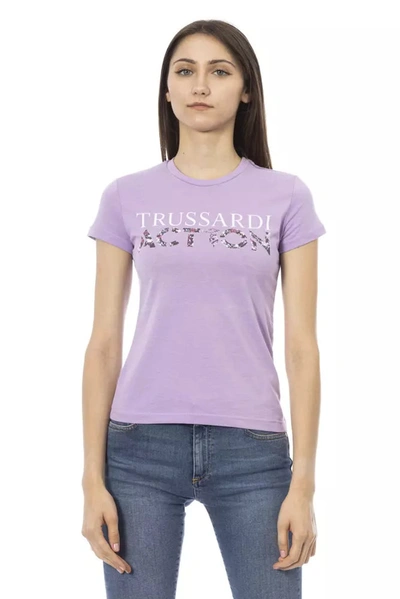 Shop Trussardi Action Cotton Tops & Women's T-shirt In Purple