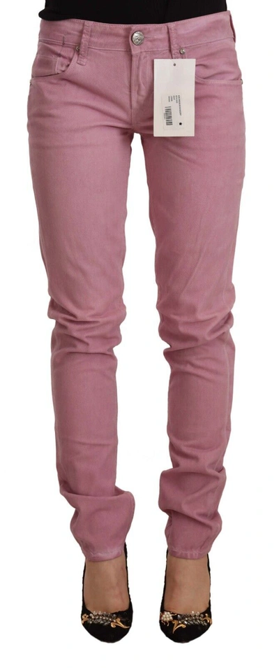 Shop Acht Cotton Slim Fit Women Blue Skinny Women's Jeans In Pink