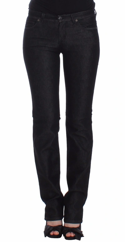 Shop Ermanno Scervino Slim Jeans Blue Pants Skinny Leg Women's Stretch In Black