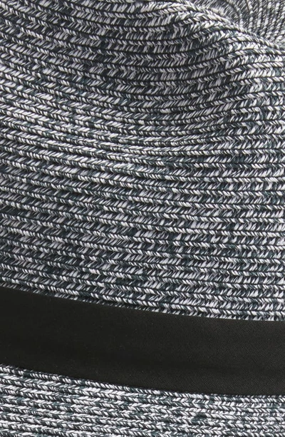 Nordstrom Packable Braided Paper Straw Panama Hat In Black Combo