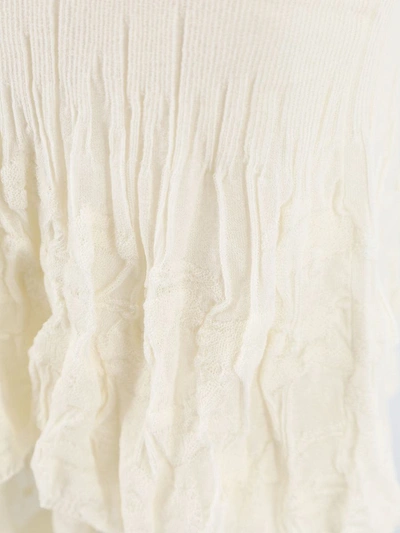 Shop Bottega Veneta Skirt In White