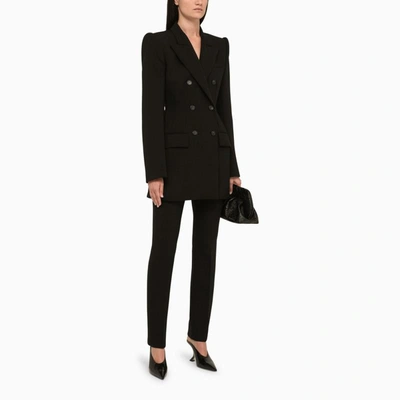 Shop Sportmax Structured Double-breasted Jacket In Black