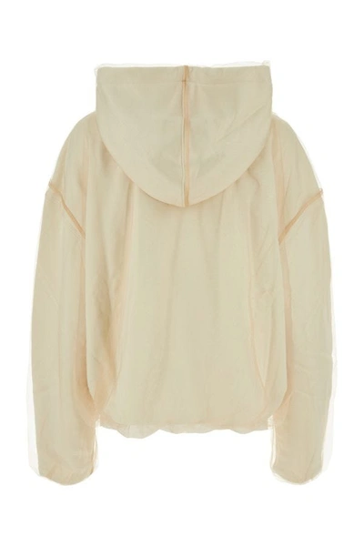 Shop Ami Alexandre Mattiussi Ami Woman Ivory Polyester Blend Sweatshirt In White