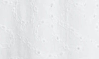 & Other Stories Eyelet Cotton Popover Blouse In White Embroidery