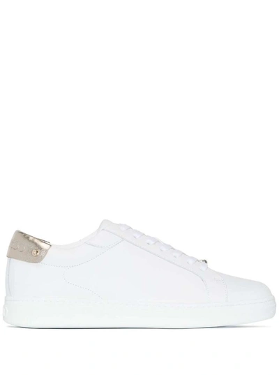 Shop Jimmy Choo Woman's Rome White Leather Sneakers