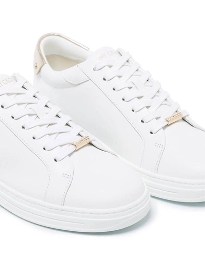 Shop Jimmy Choo Woman's Rome White Leather Sneakers