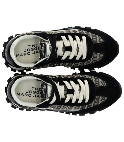 Shop Marc Jacobs The Monogram Jogger Beige Black Sneaker