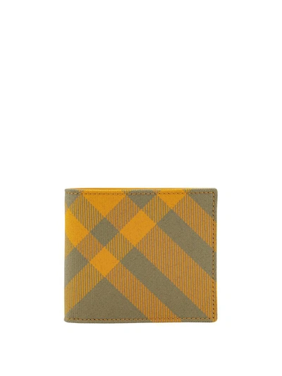 Shop Burberry Wallet In Yellow