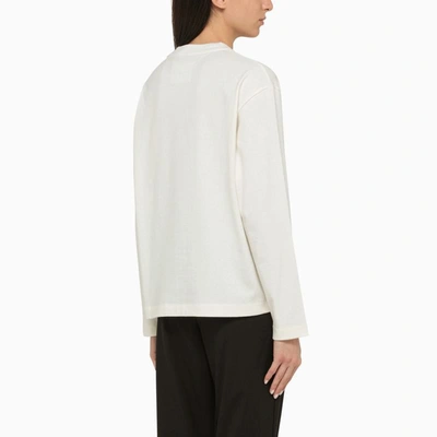 Shop Jil Sander Long-sleeved T-shirt In White