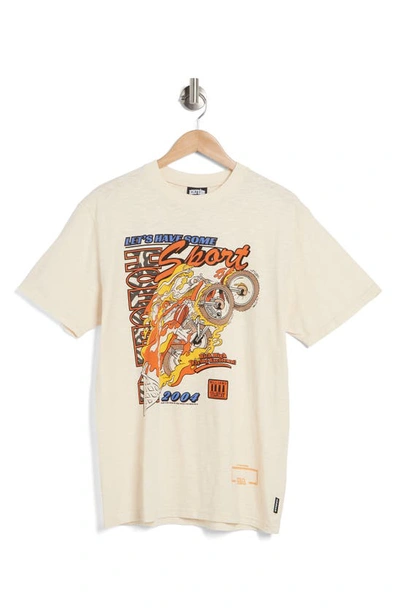 Shop Icecream Fire Ride Cotton Graphic T-shirt In White Swan