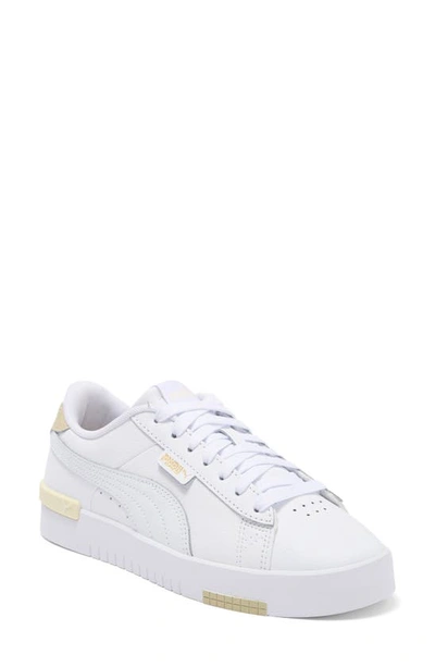 Shop Puma Jada Renew Sneaker In  White- Gold-putty